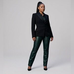 Express Coated Metallic Faux Leather Skinny Super High Rise Pants